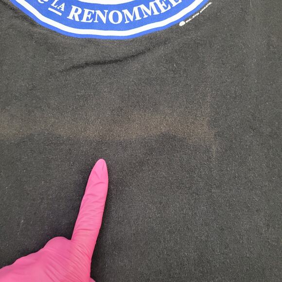 Vintage 90s Hockey Shirt M/L 20x25 Faded Black Hall-of-Fame - Picture 6 of 14